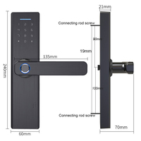 RAYKUBE Wifi elektroniczny zamek do drzwi z aplikacją Tuya zdalnie/biometryczny odcisk palca/karta inteligentna/hasło/klucz odblokuj FG5 Plus 2